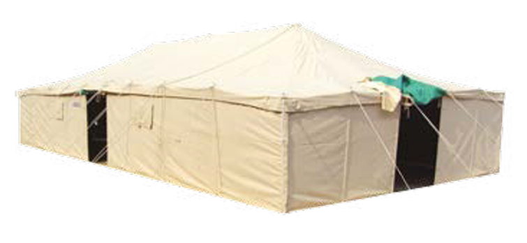 Deluxe Canvas Camping Tent, heavy‑duty cotton canvas with PVC floor, spacious 6–8 person family shelter ideal for base camps, glamping sites and long‑term outdoor accommodation.
